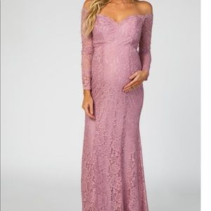 Pink blush maternity dress